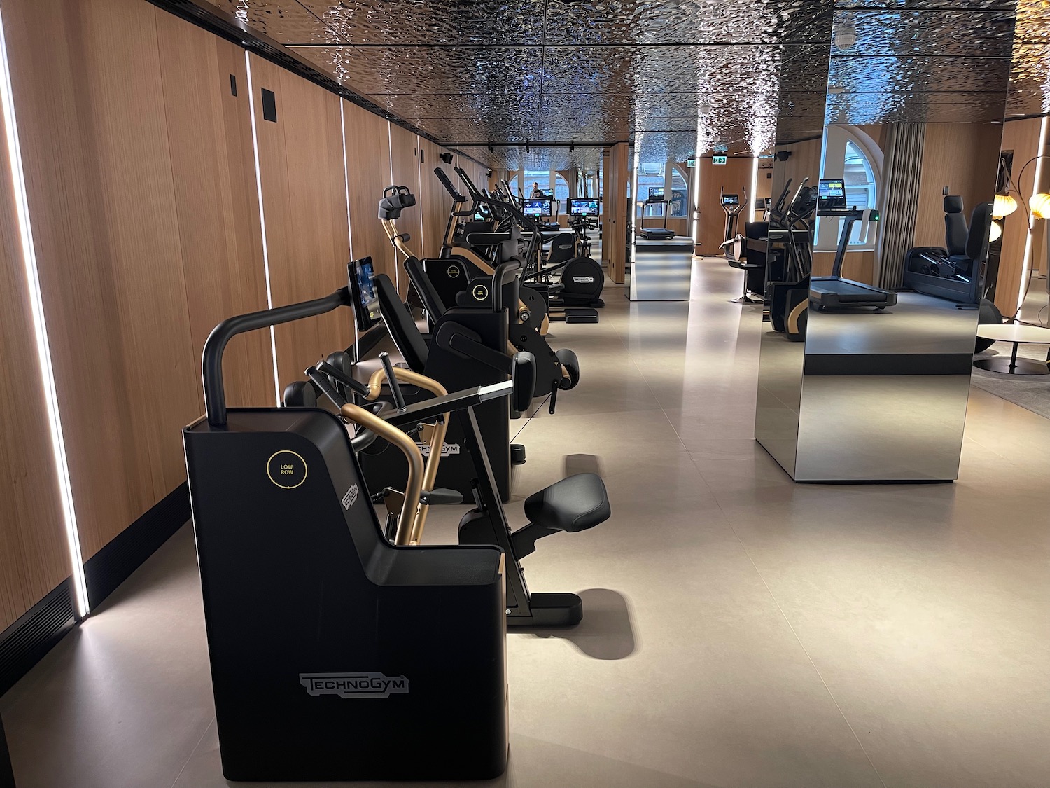 a room with exercise machines