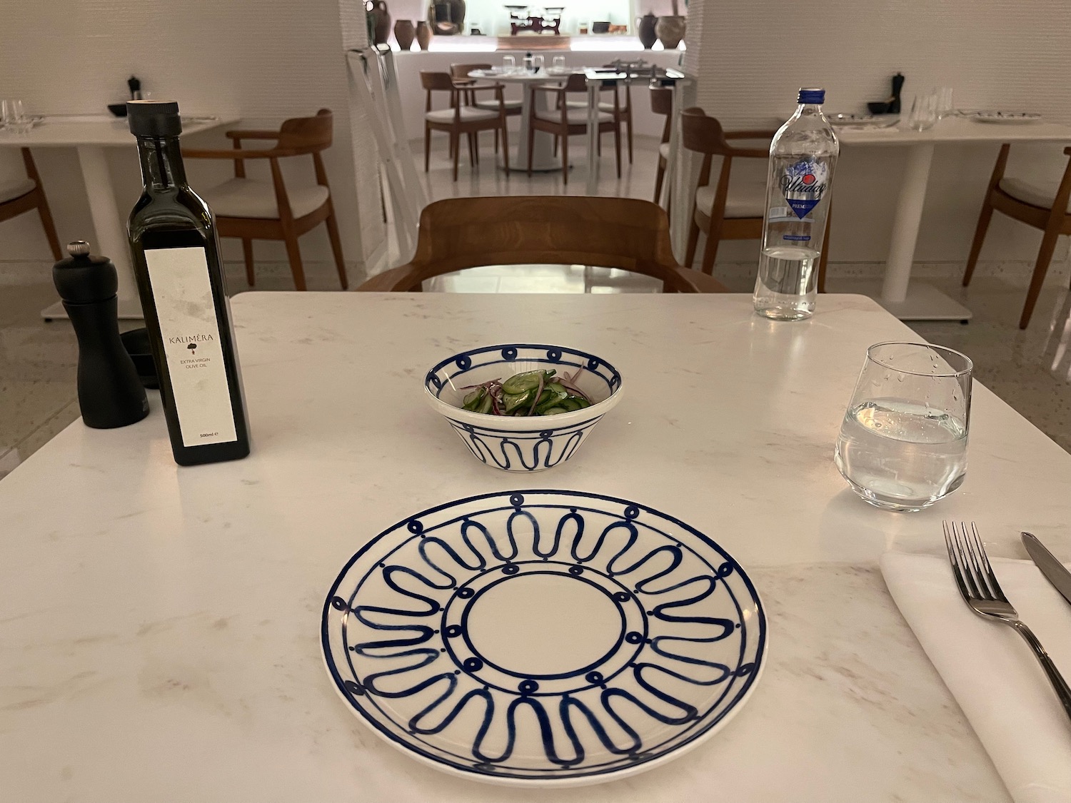 a plate and bowl on a table