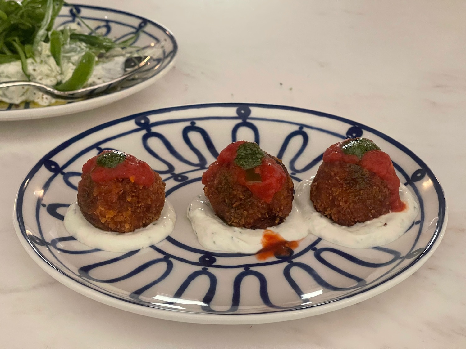 a plate of food on a table