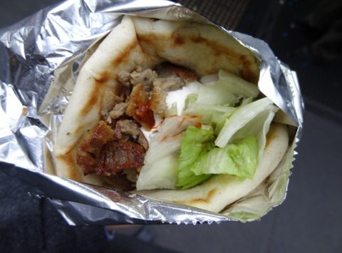 a pita bread wrapped in foil