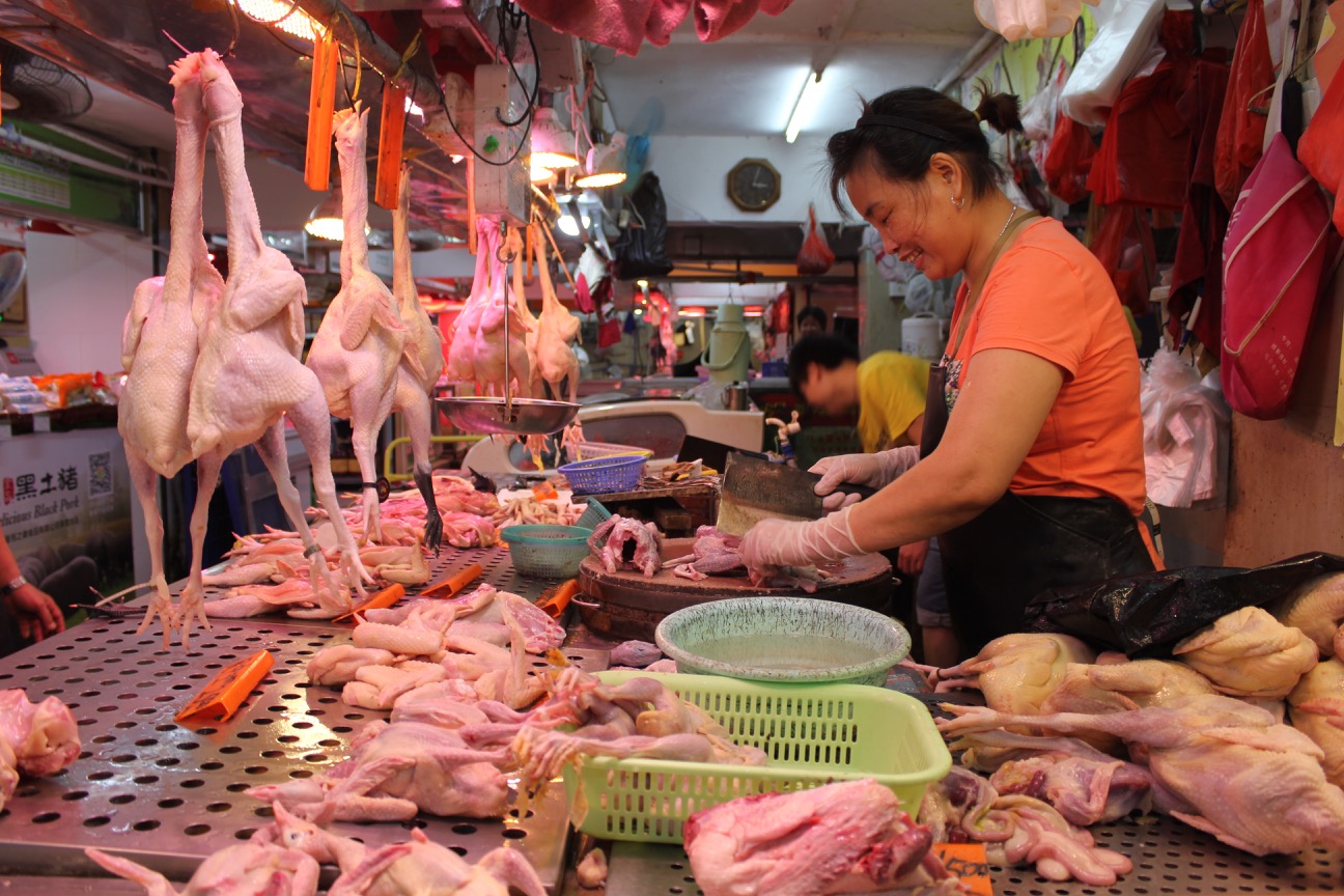 a woman in a market