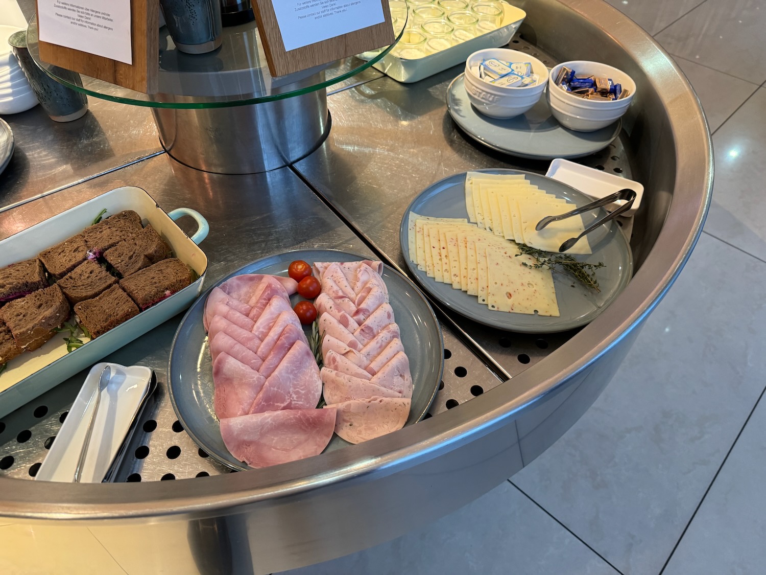 a tray of food on a counter