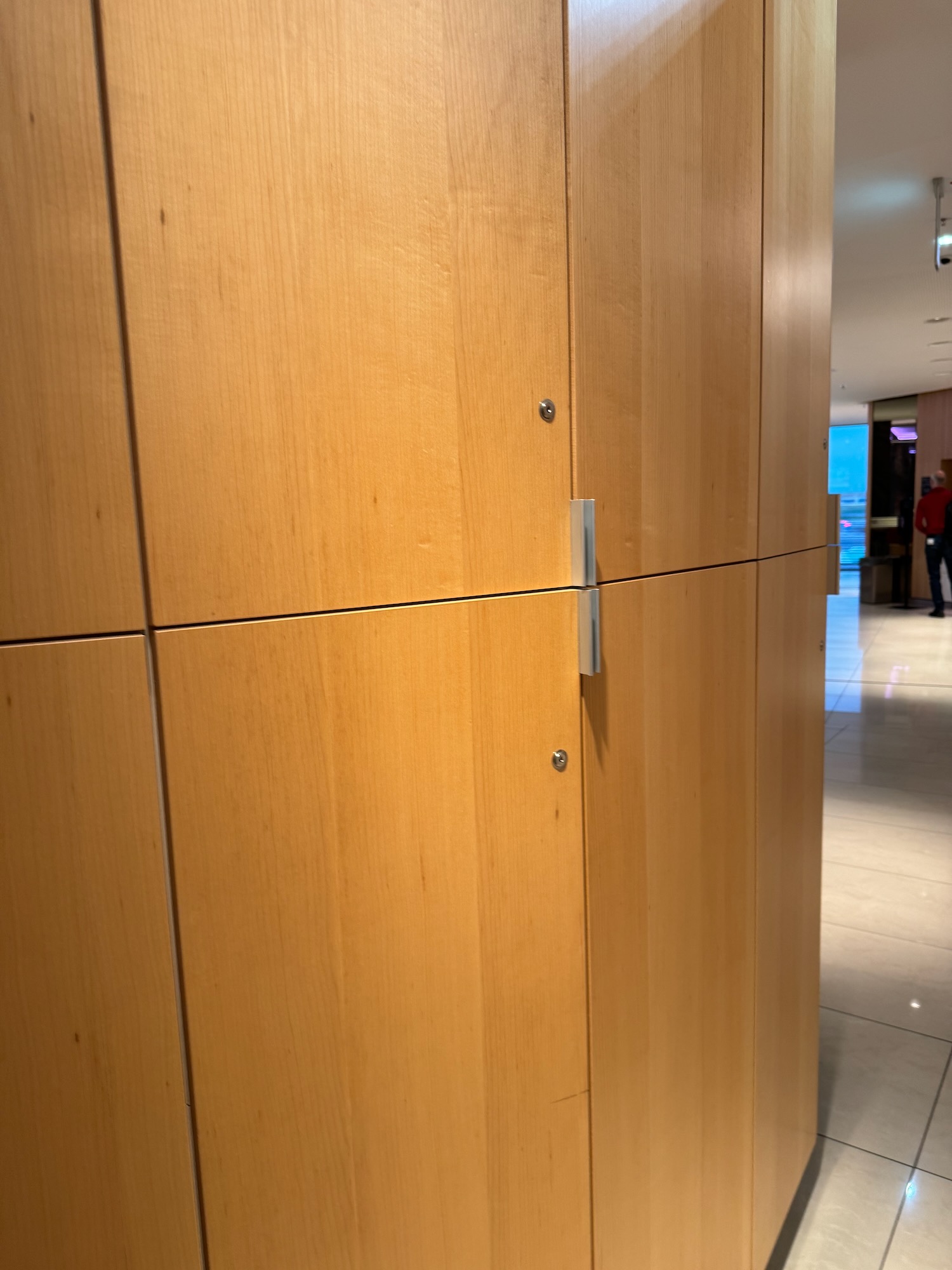 a wooden door with a handle