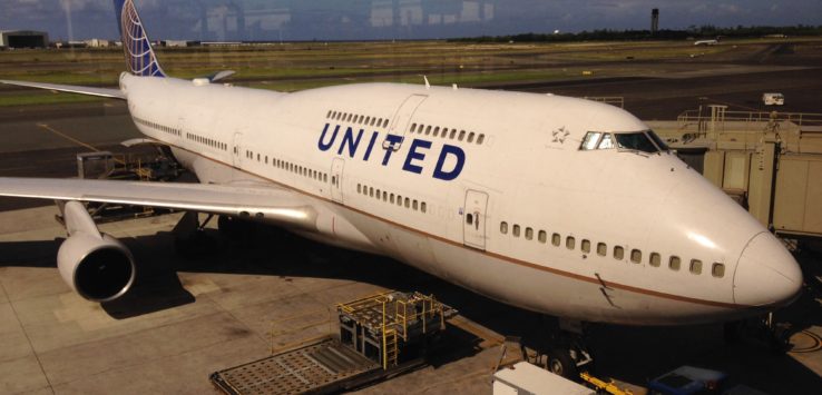 a large airplane parked at an airport