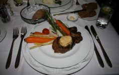 a plate of food on a table