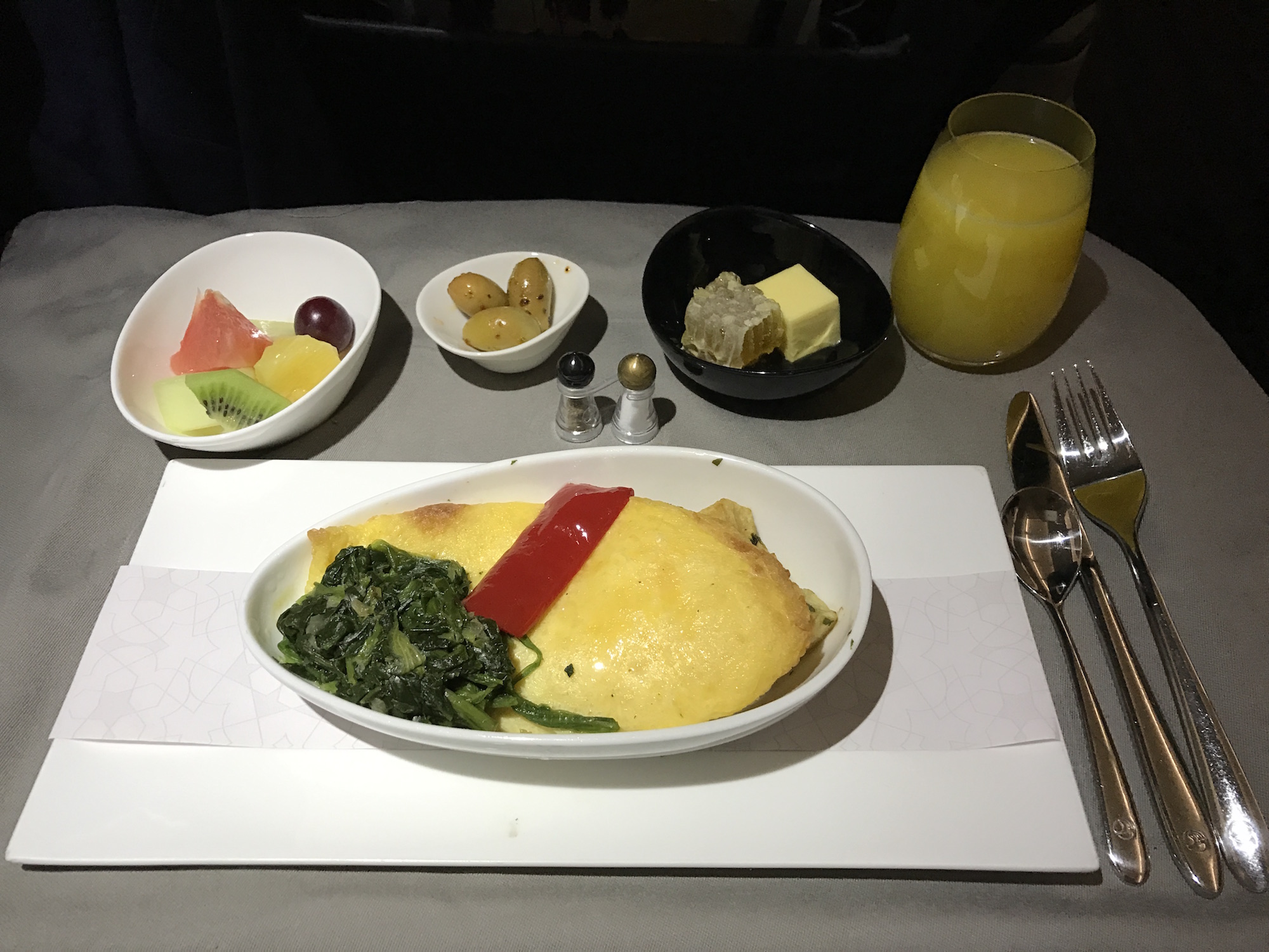 a plate of food on a table