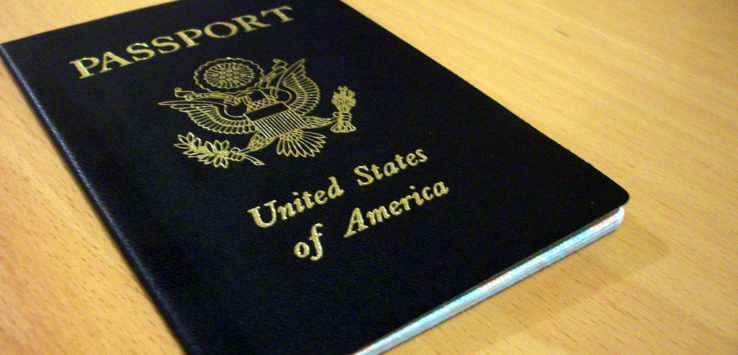 a passport on a table