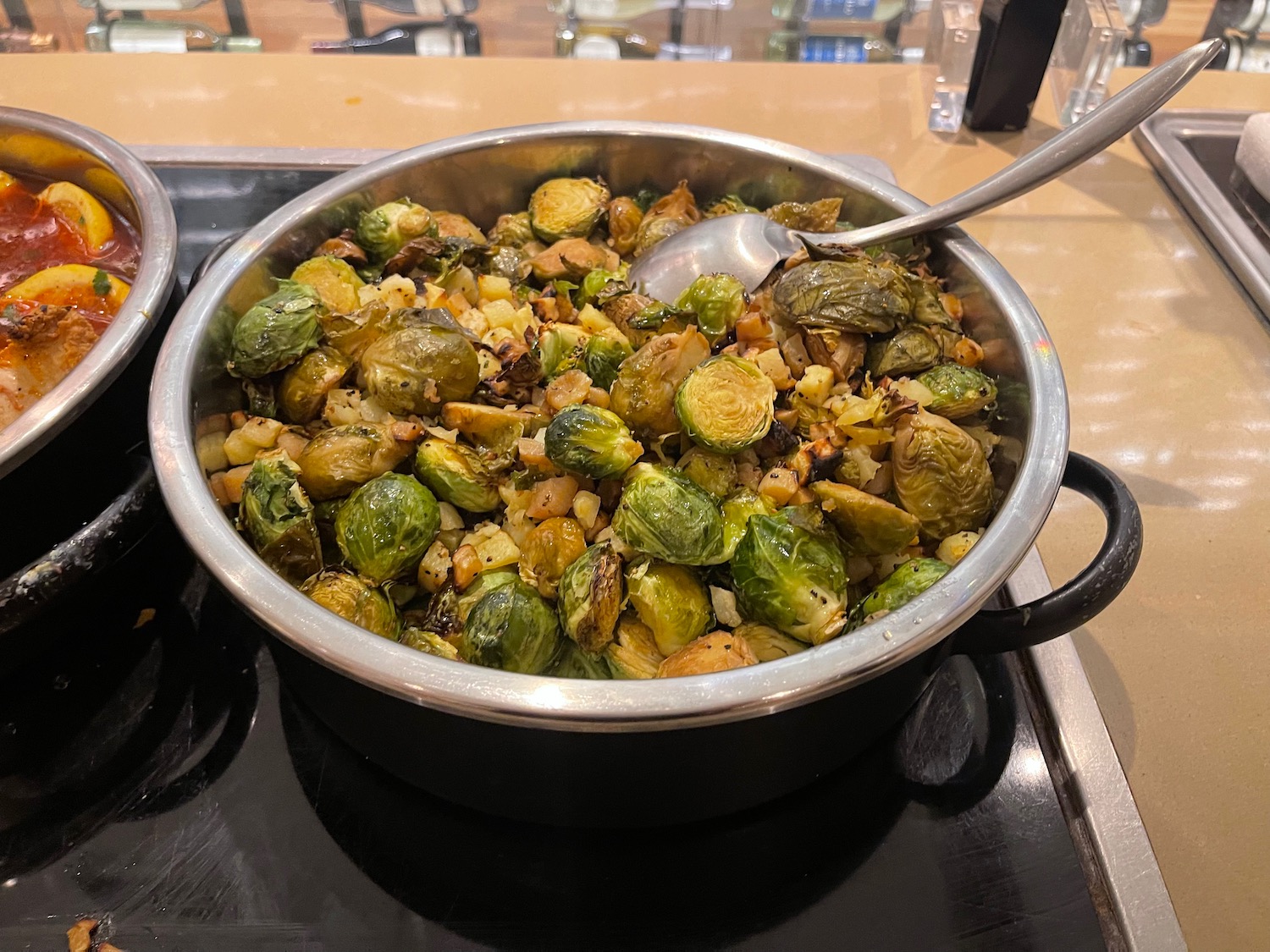 a pot of food on a stove