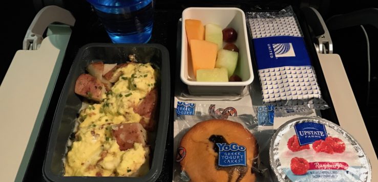 United Airlines Economy Meals Europe