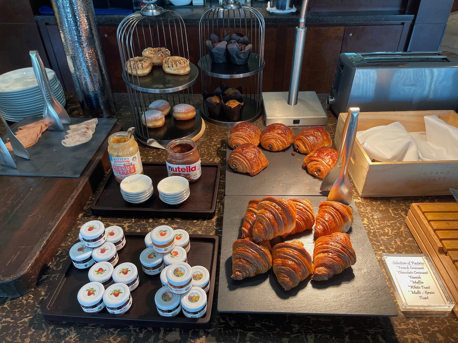a table with pastries and pastries