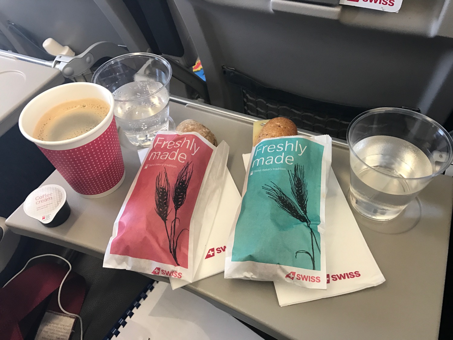 SWISS shorthaul economy class food