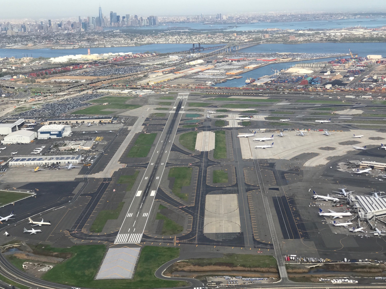 an aerial view of an airport