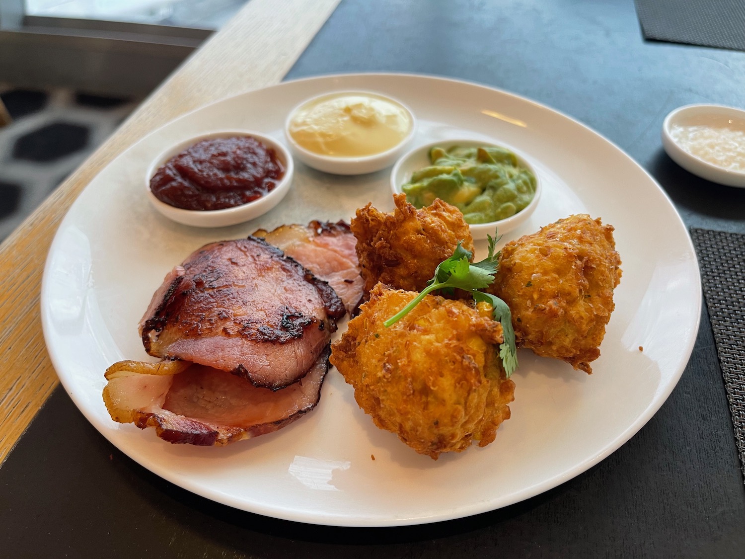 a plate of food on a table