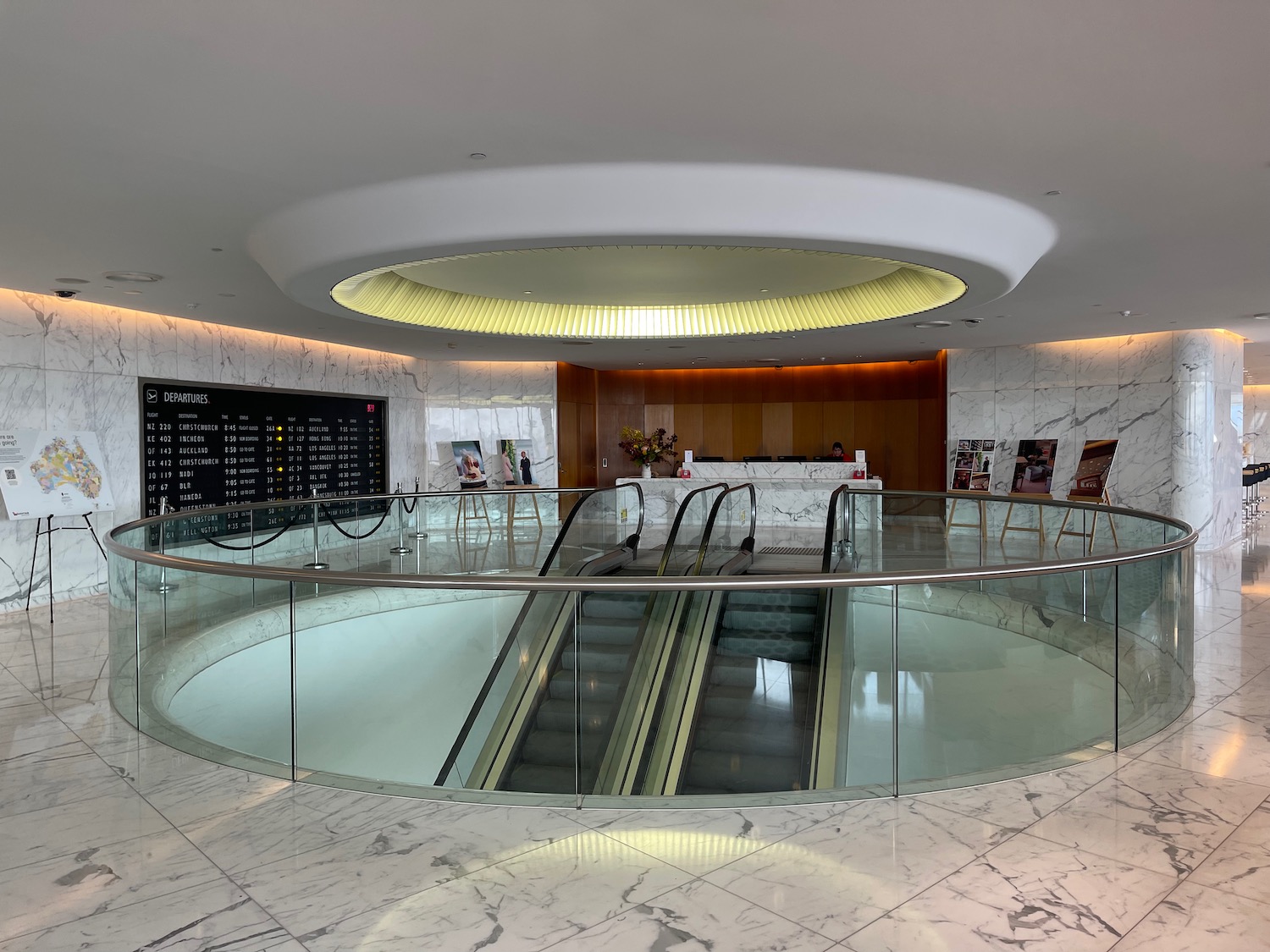 a escalator in a building