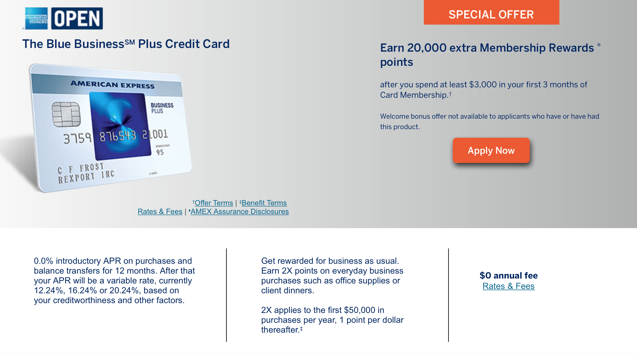 Not too Late! Link 20K SignUp Bonus for AMEX Blue Business Plus Card