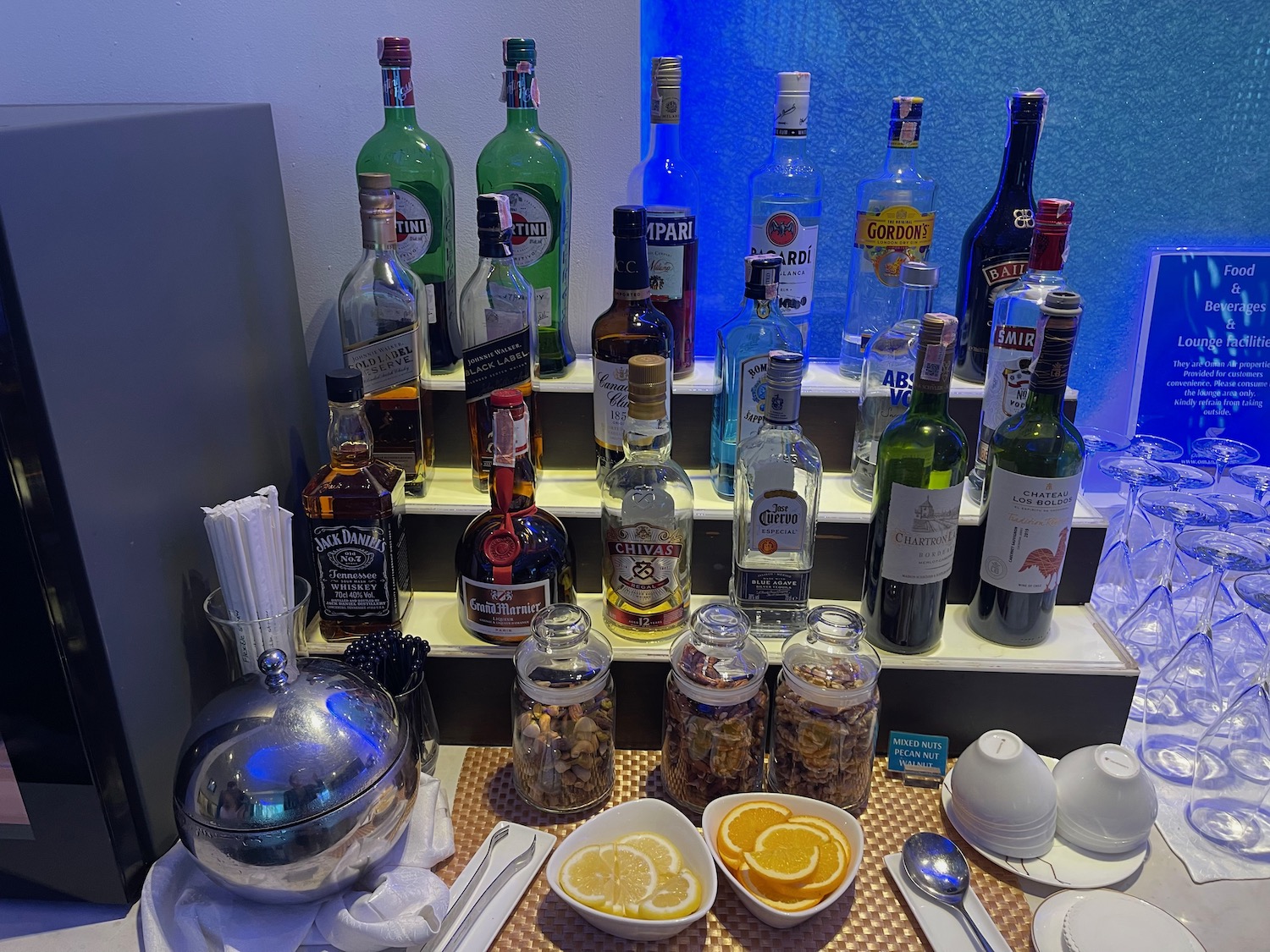 a group of bottles of alcohol on a table