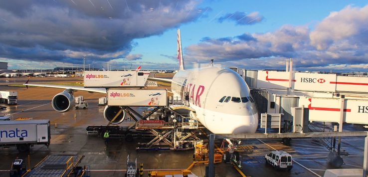 an airplane at an airport