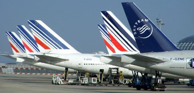 airplanes parked at an airport