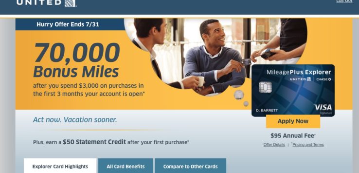 Chase United Explorer Card Approval