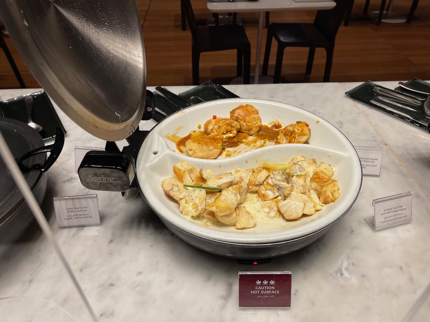 a plate of food on a table