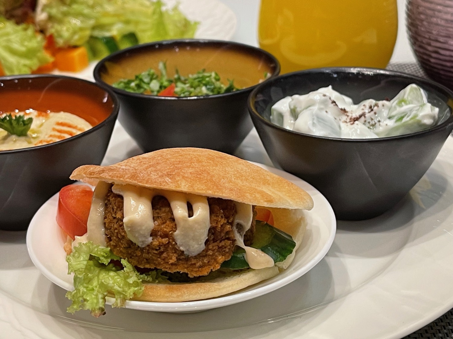 a plate of food on a table