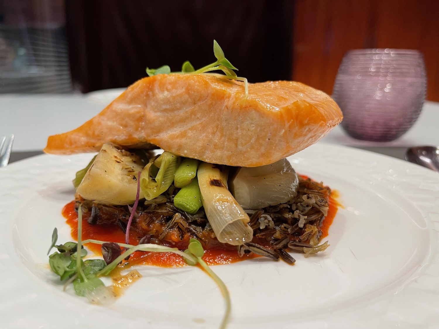 a plate of food on a table