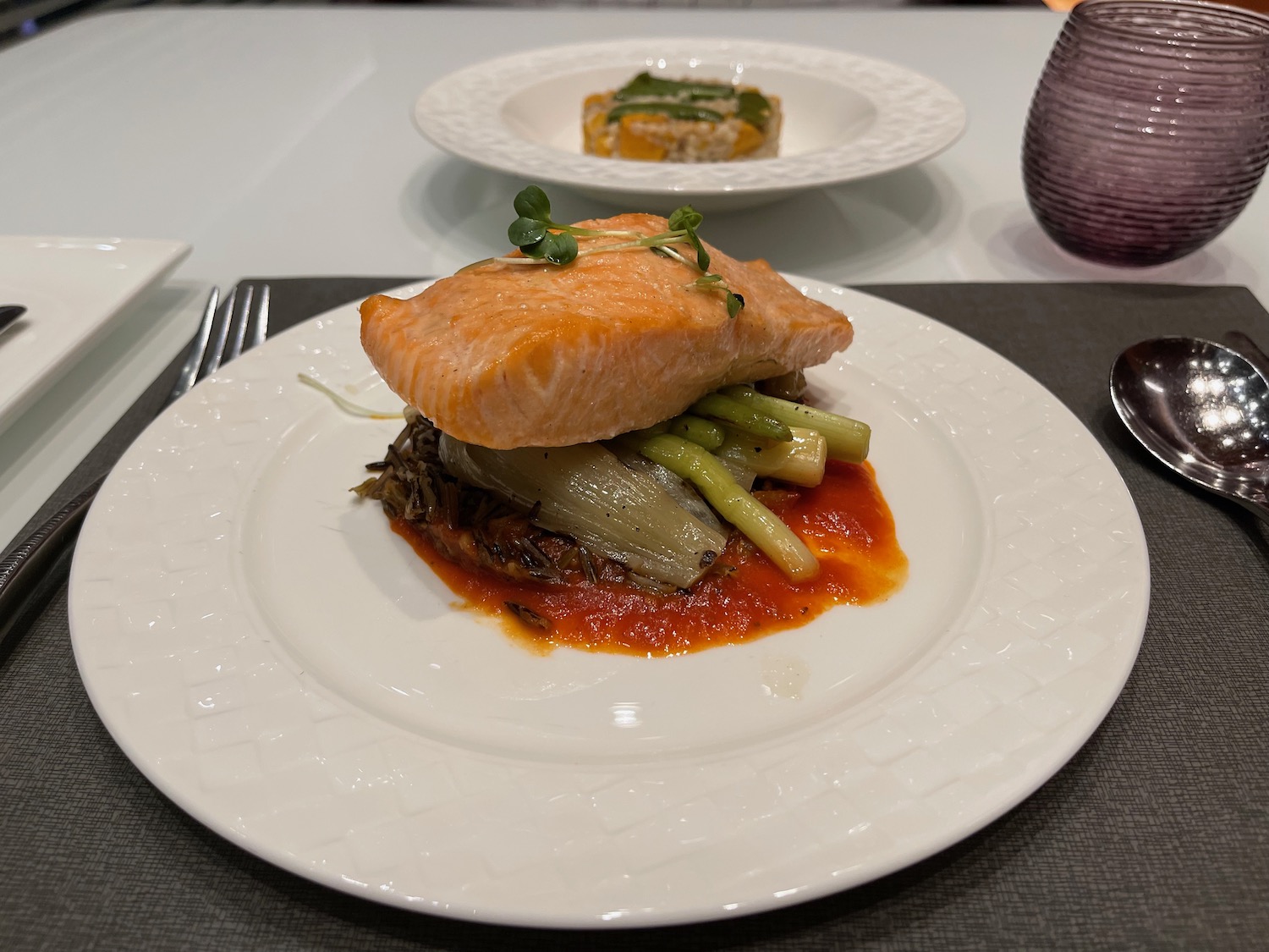 a plate of food on a table