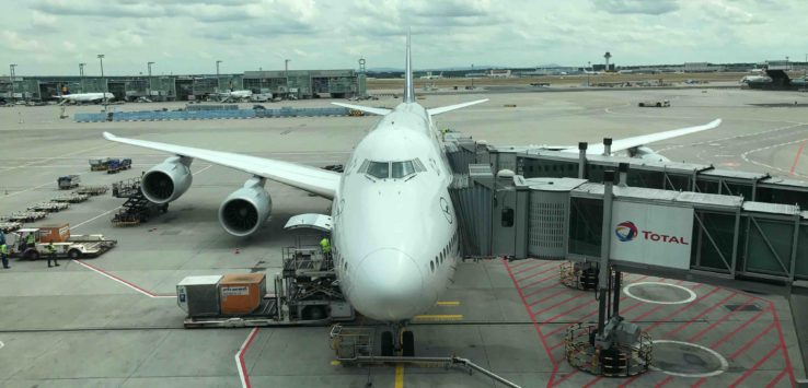 an airplane at an airport