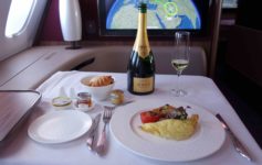 Qatar Airways First Class Breakfast