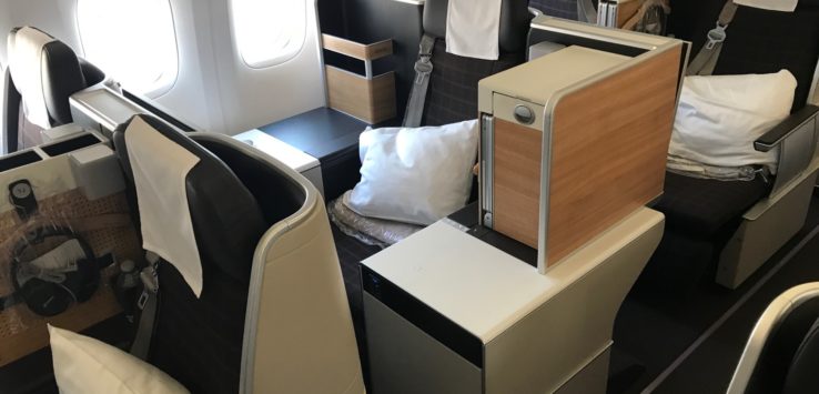 a seat on an airplane