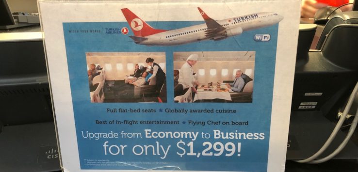 Turkish Airlines Business Class Upgrade
