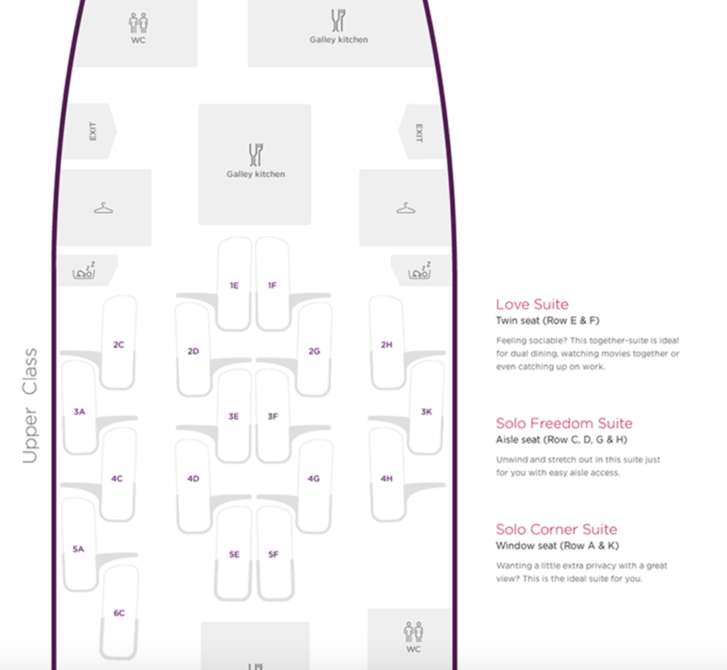 "Love Suites" Virgin Atlantic's Clever Spin on Old Business Class Seats Live and Let's Fly
