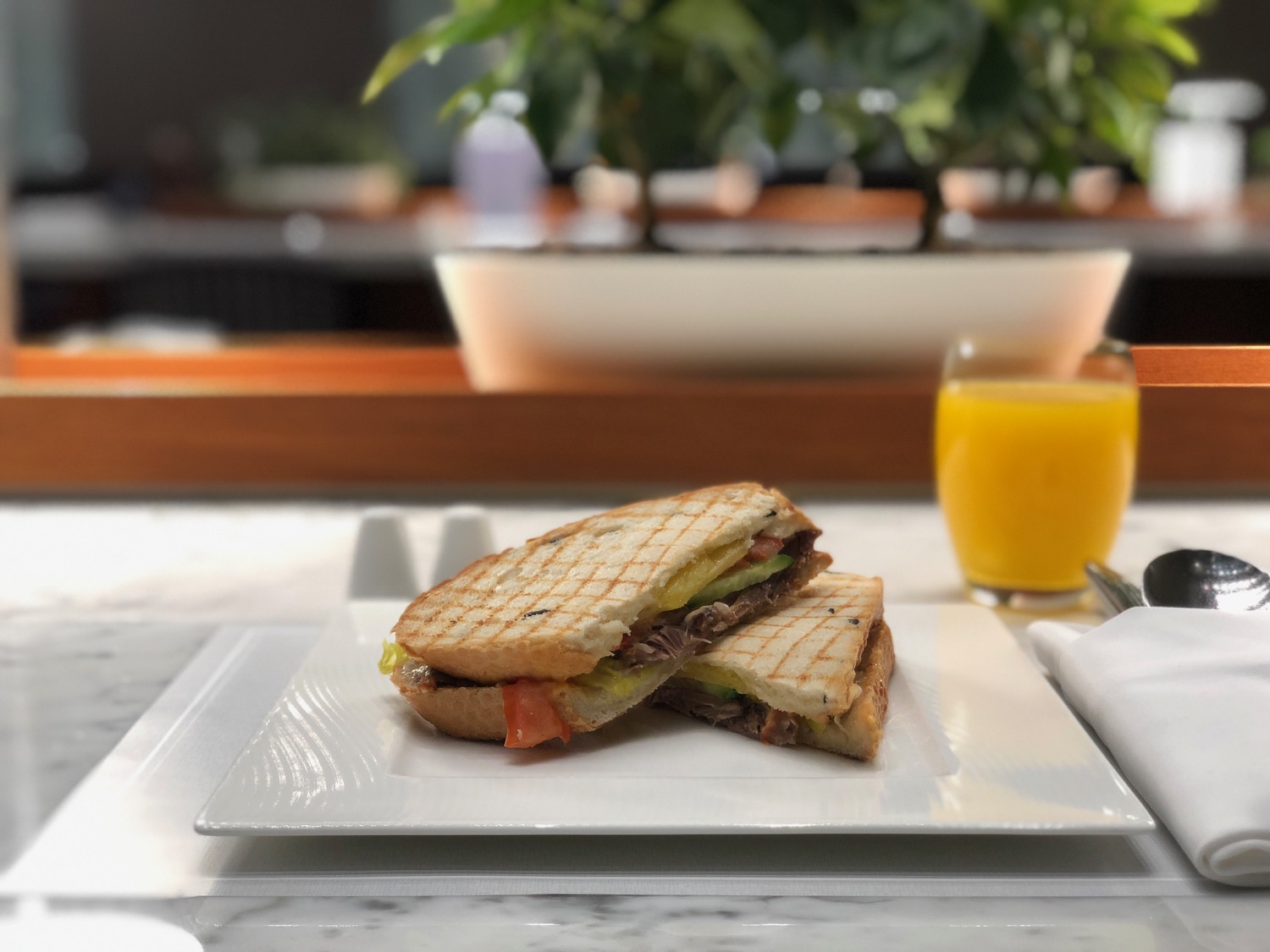 Qatar Airways Al Mourjan Lounge Sandwiches