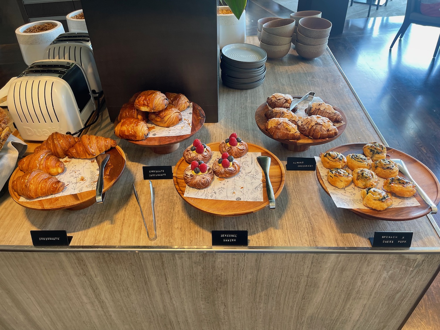 a table with food on it