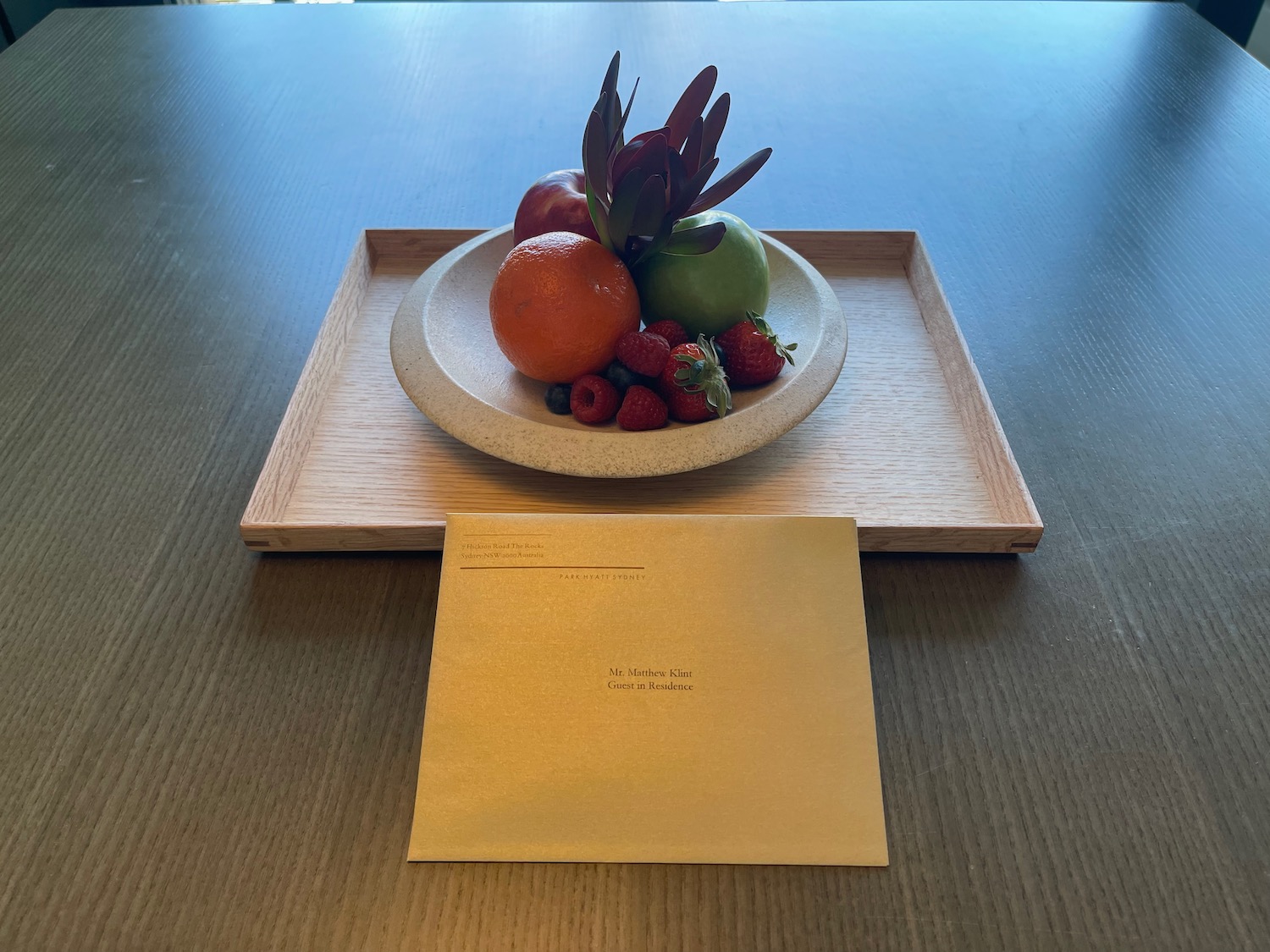 a plate of fruit on a table