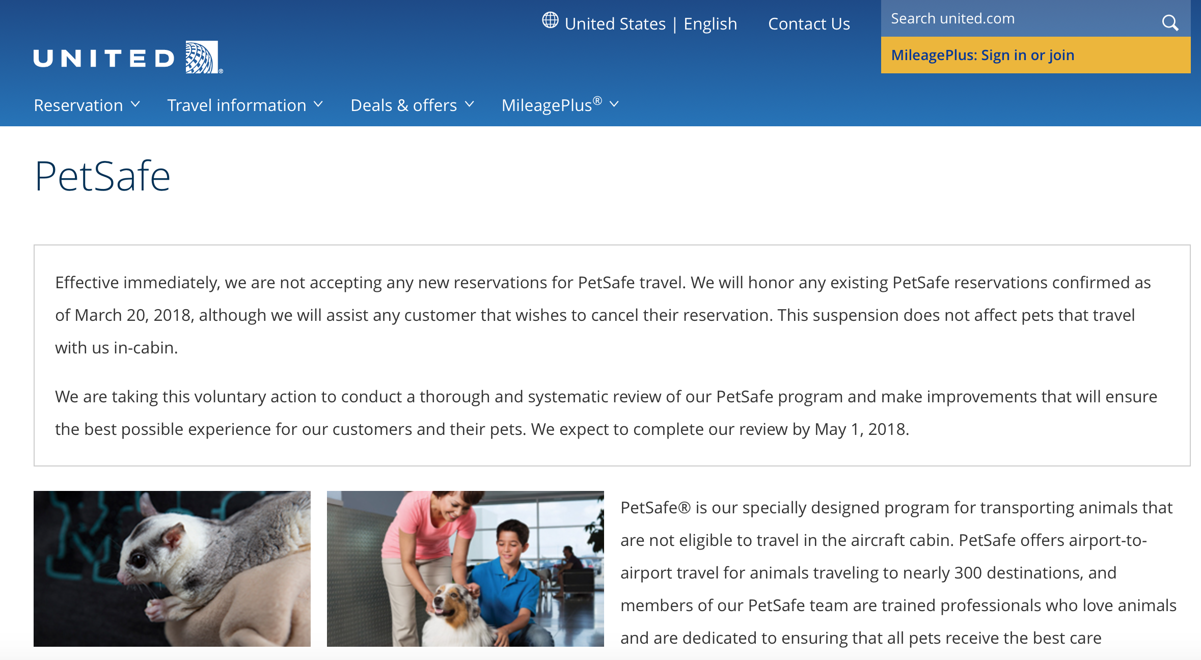 Surprise United Suspends PetSafe Program New Bookings... Live and(00)
