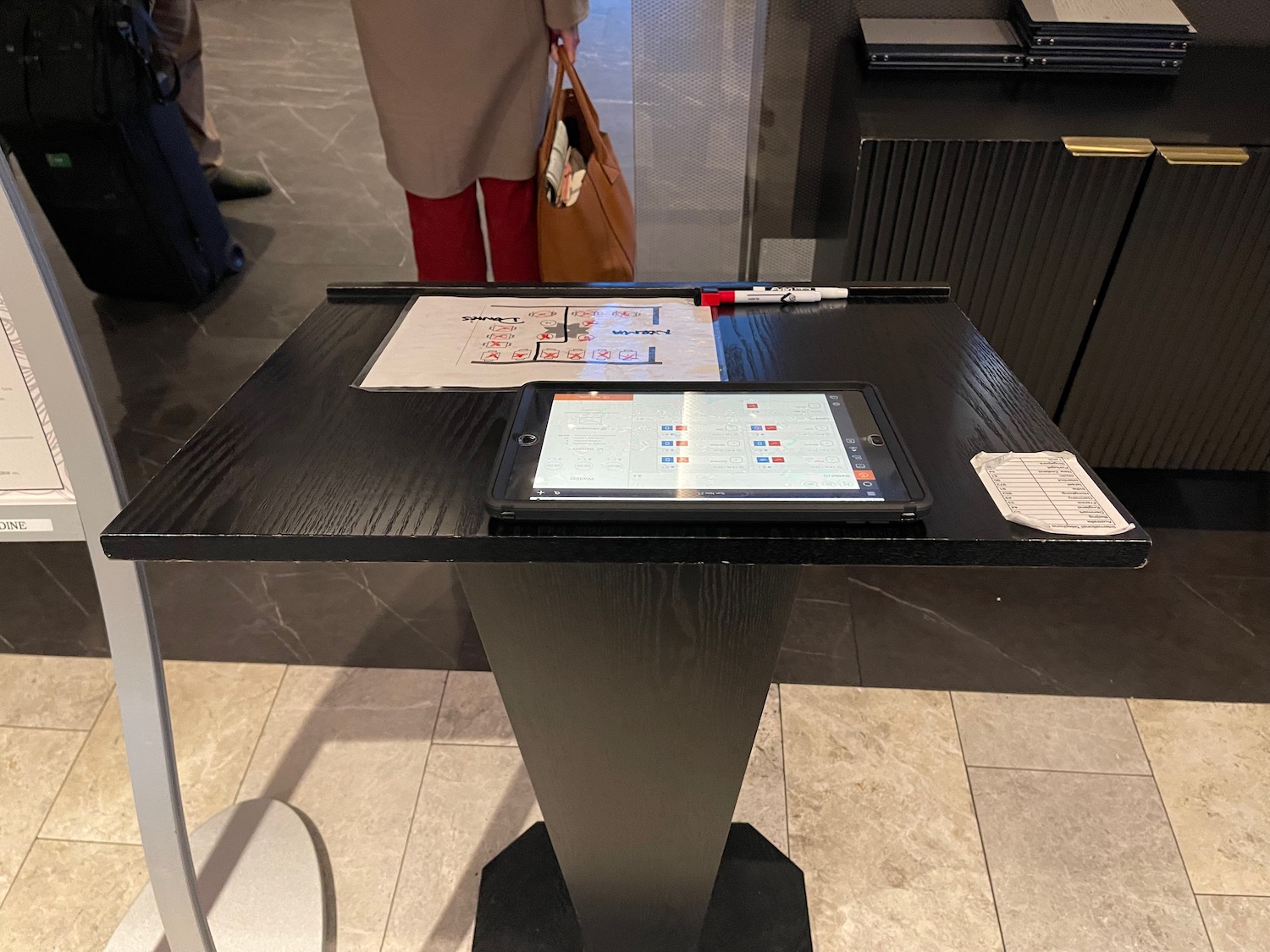 a tablet on a table