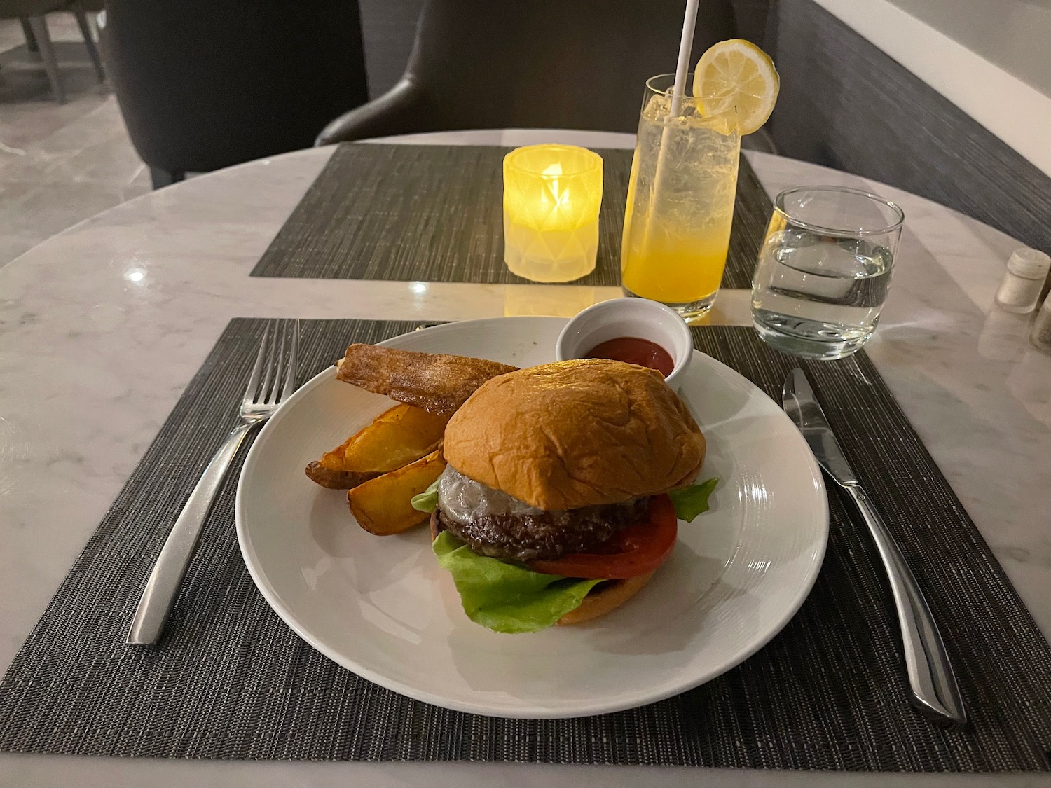 a plate of food on a table