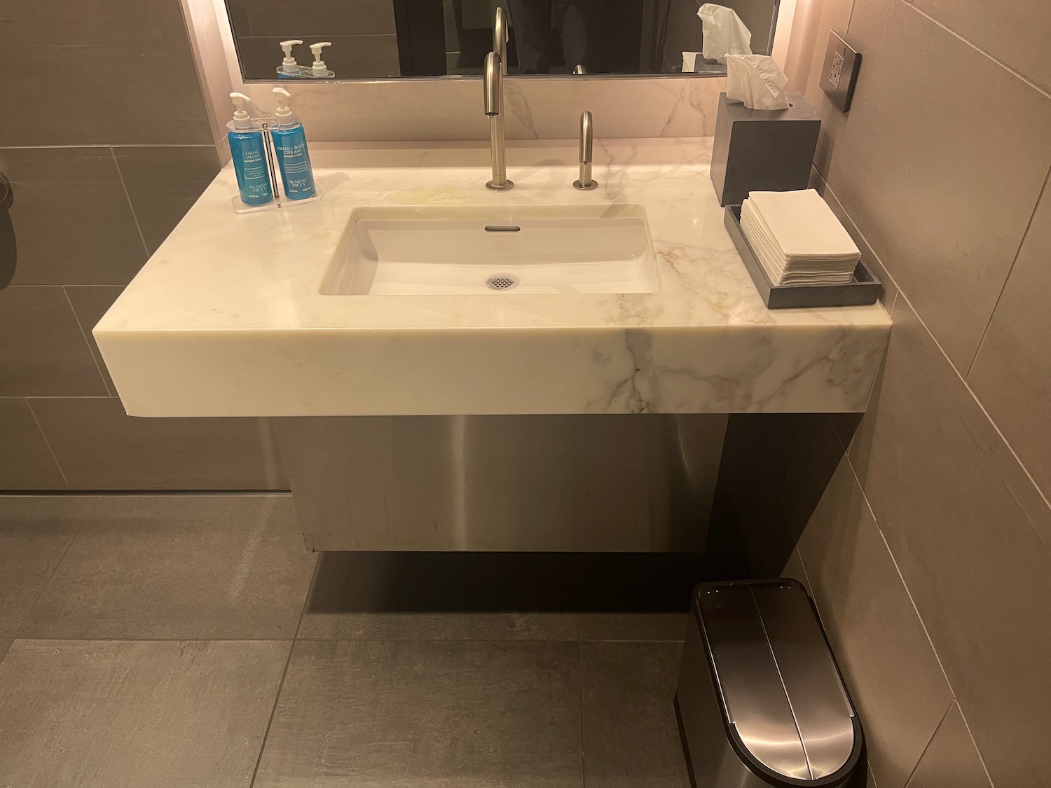 a sink in a bathroom