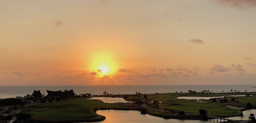 Sunset view from our balcony