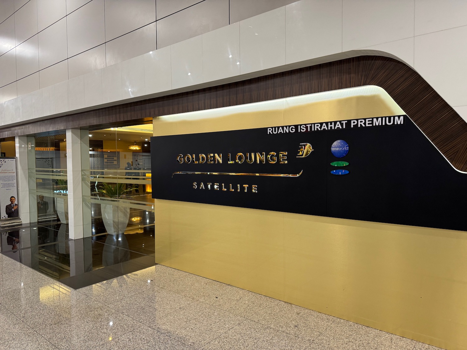 a sign in a building