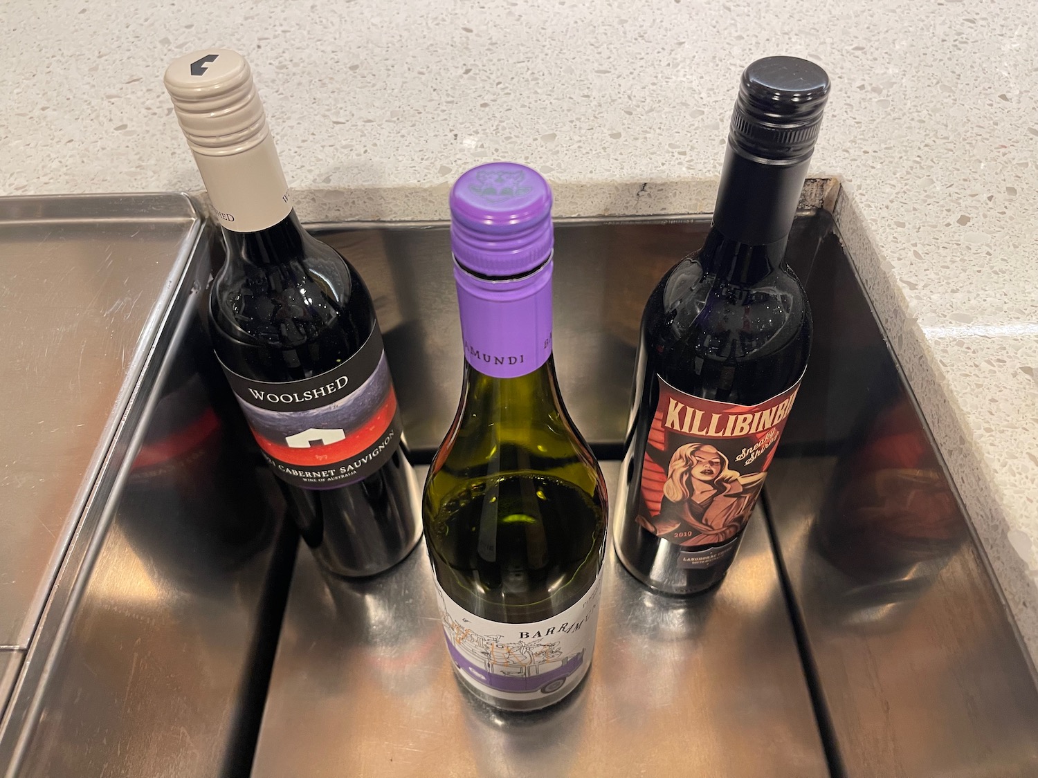 a group of bottles of wine