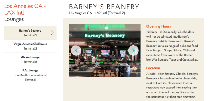 Barneys Beanery LAX Priority Pass