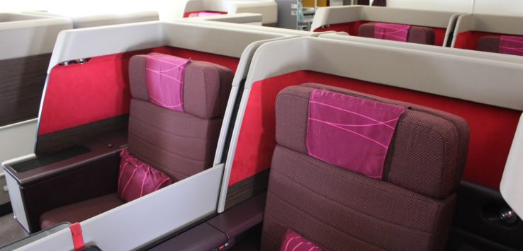 a row of seats in a plane