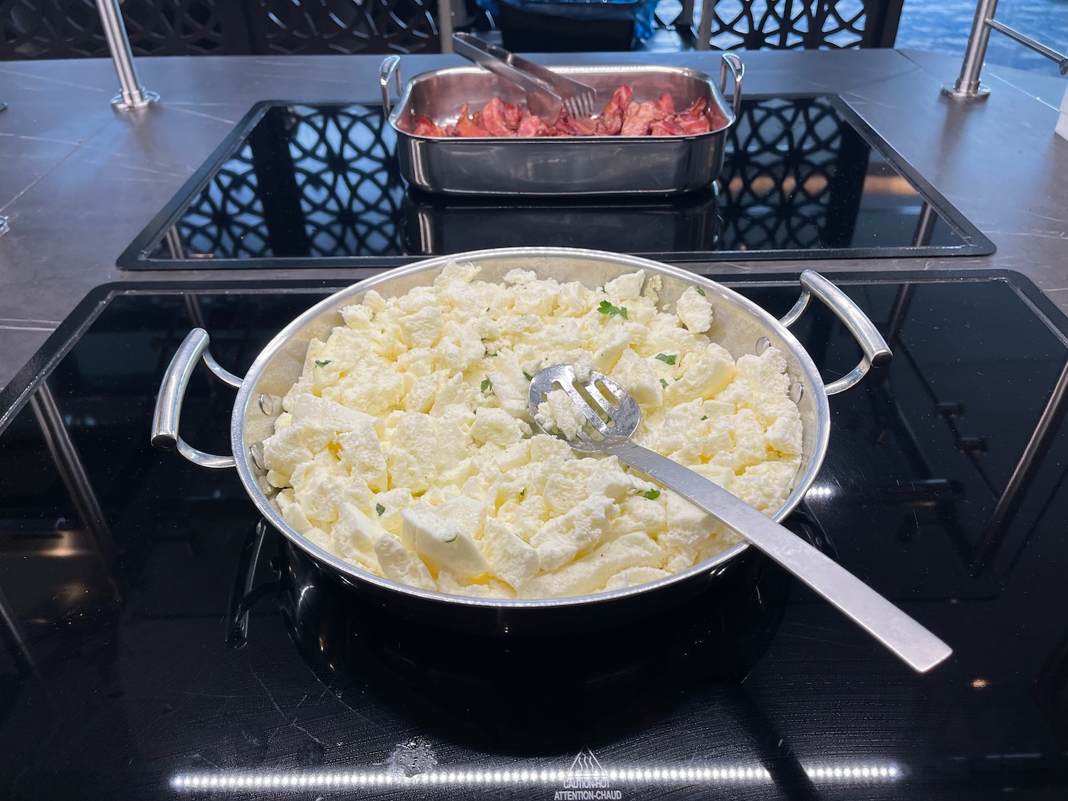 a bowl of food on a stove