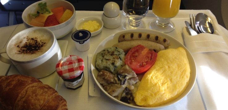 Singapore Airlines Business Class Breakfast