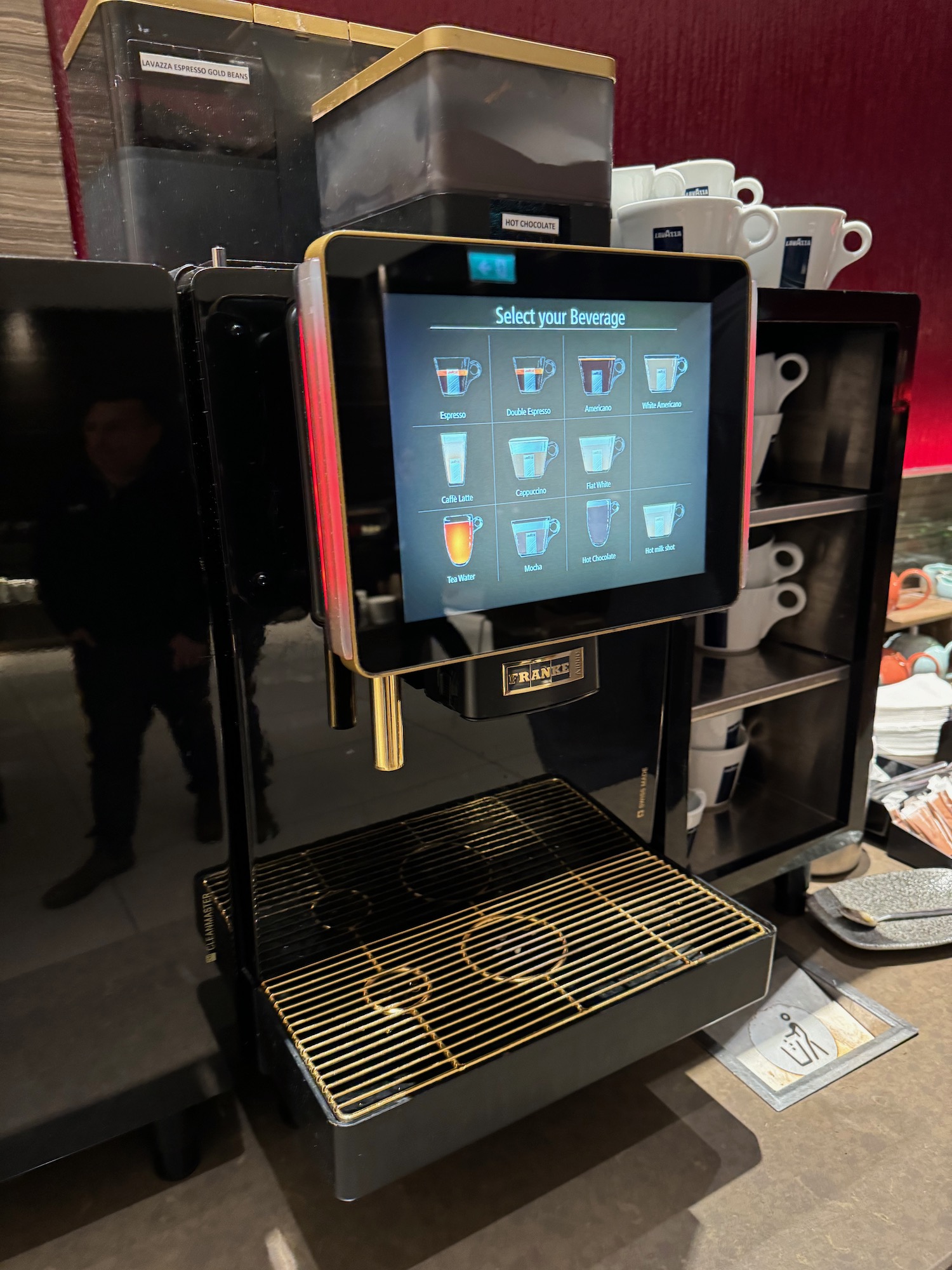 a coffee machine with a screen