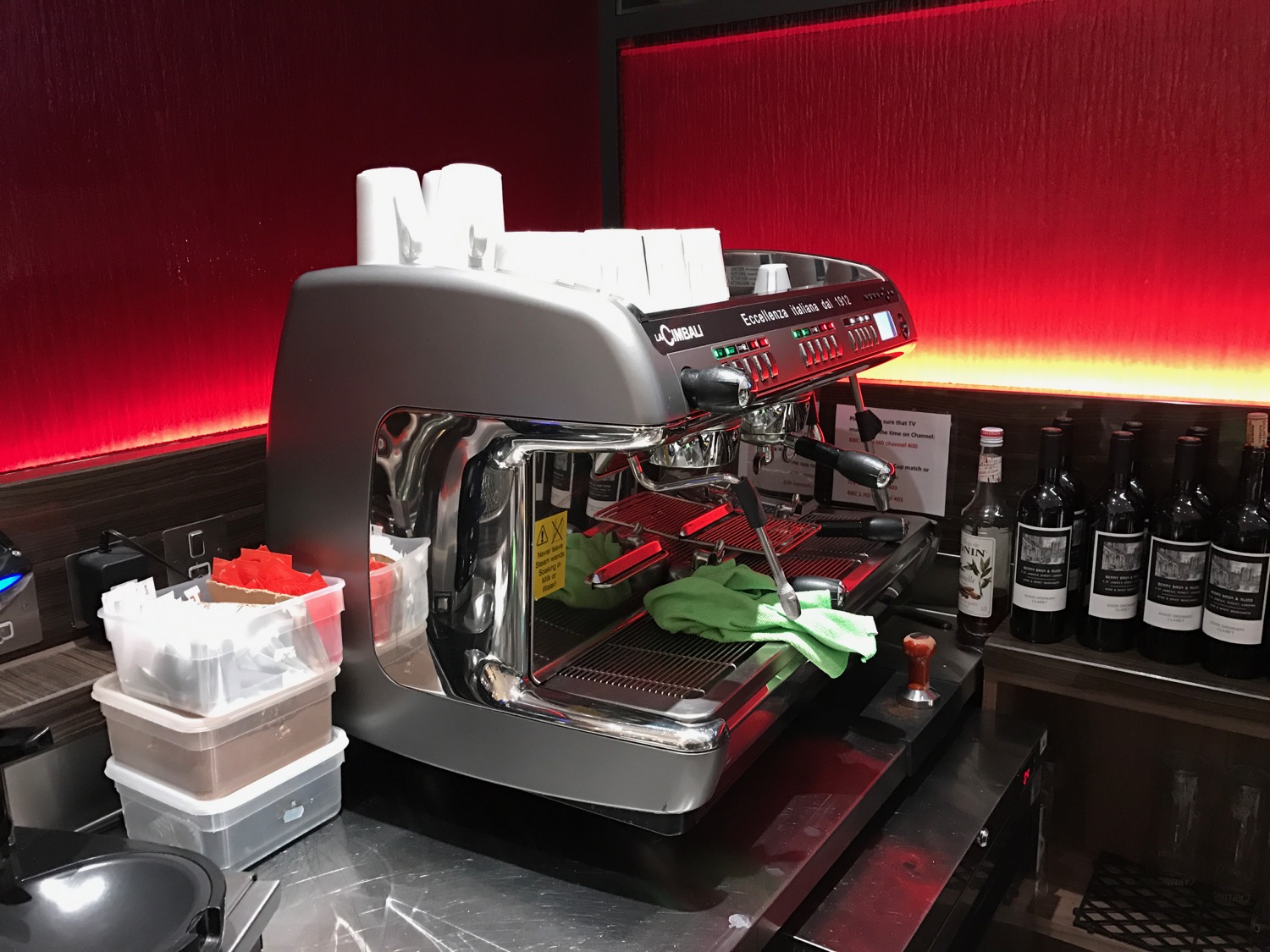 a coffee machine on a counter