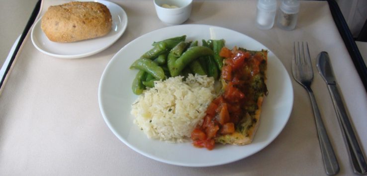 United Airlines Fish Dinner