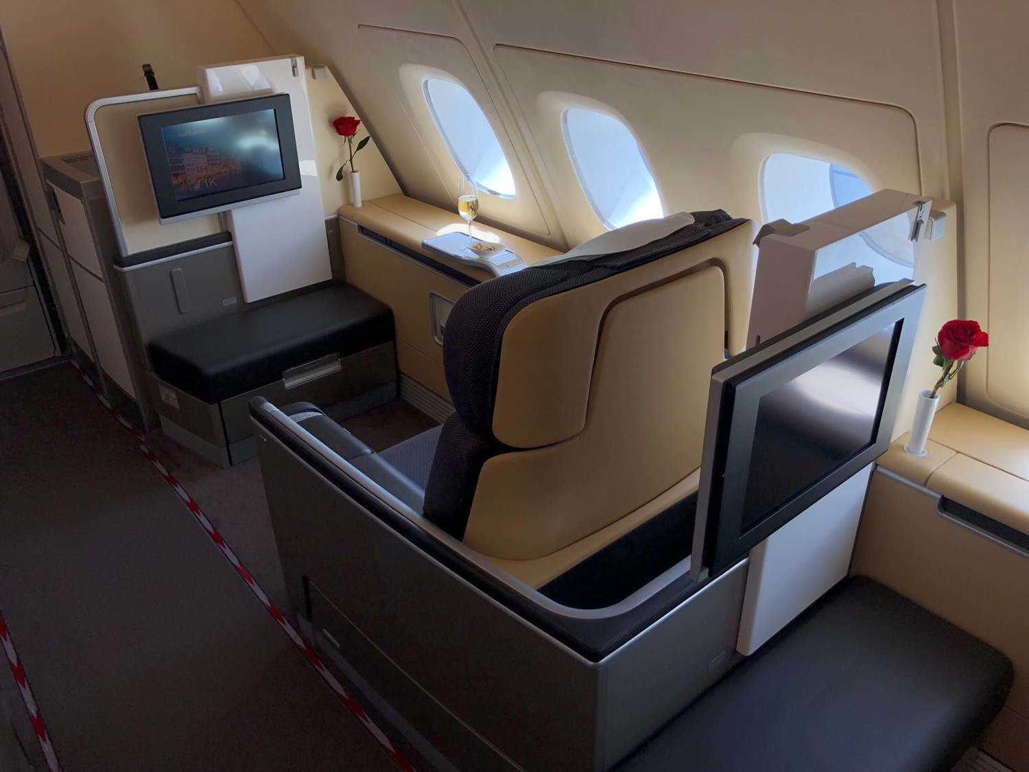 a seat in a plane